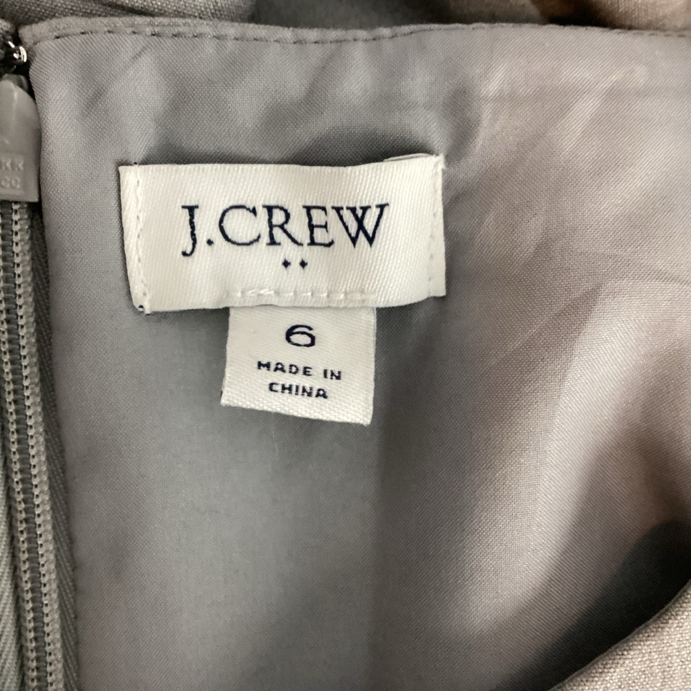 J.Crew Factory Sleeveless Gray Sheath Suiting Dress Size 6 - Picture 6 of 7